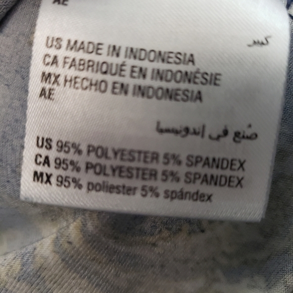 Charter Club Navy and Yellow Paisley Print Button Down Shirt Sz L - Picture 10 of 10